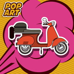 scooter pop art design 