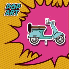 scooter pop art design 