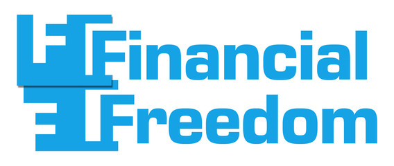 Financial Freedom Blue Abstract Stripes 