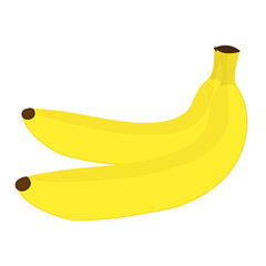 Banana yellow. Banana vector illustration.