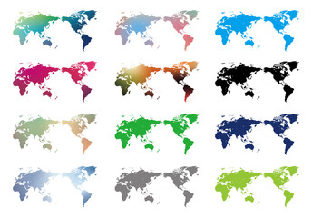 世界地図・カラーバリエーション