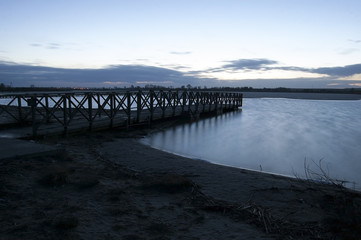 Fototapeta na wymiar Bridge over the lake