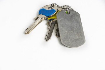 bunch of keys on white background