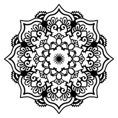 Vector round abstract circle. Mandala style.
