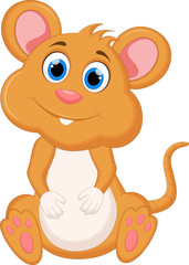 cartoon mouse sitting