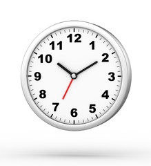 3d clock on a white background