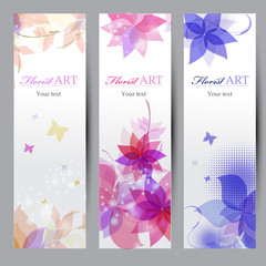 Banners with a flowers