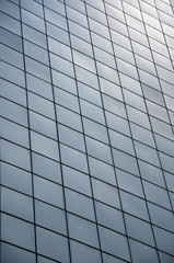 Panel glass windows of modern buildings