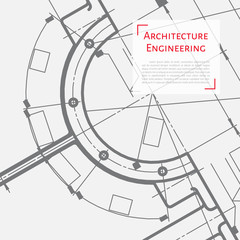 Vector technical blueprint of mechanism