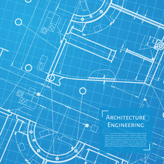 Vector technical blueprint of mechanism