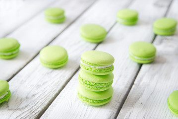 Colorful sweet macaroons