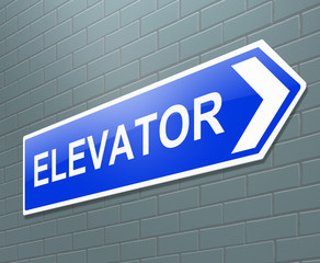 Elevator sign concept.