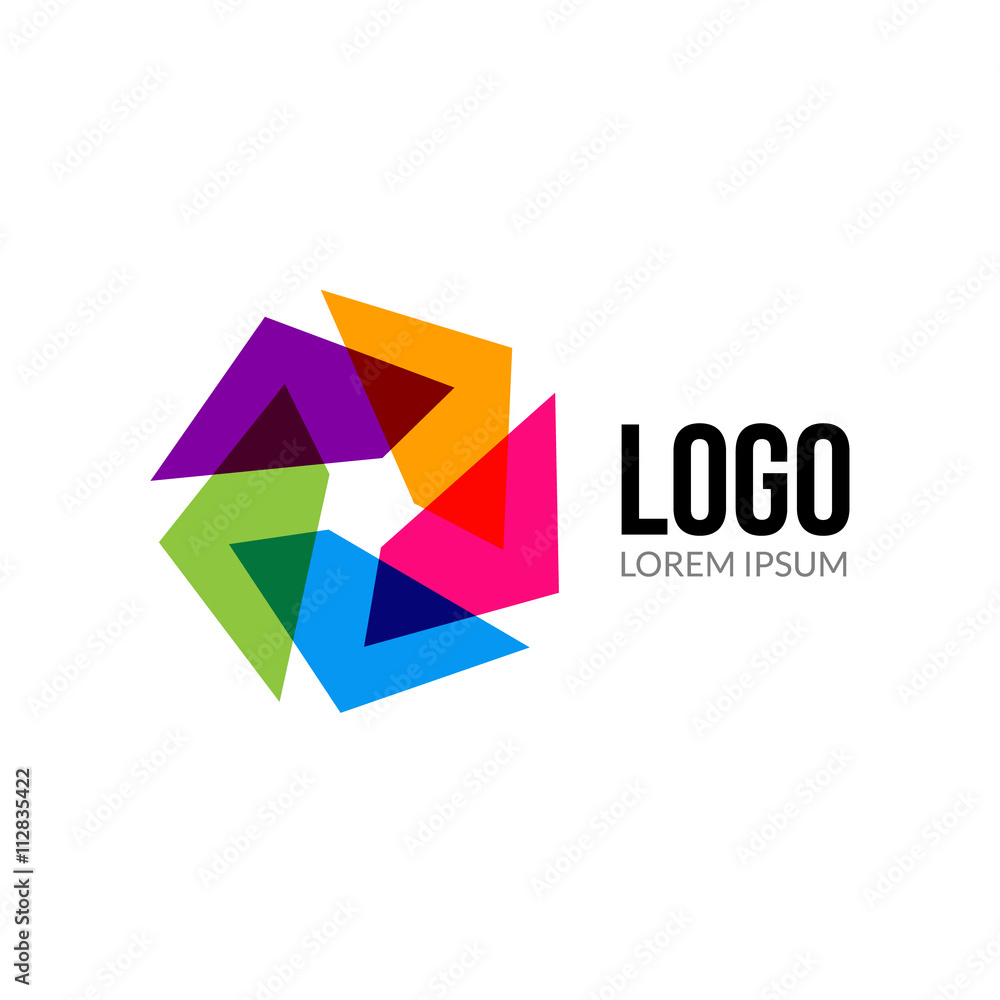 Poster vector abstract logo template layout. abstract colorful creative sign or icon. design element.