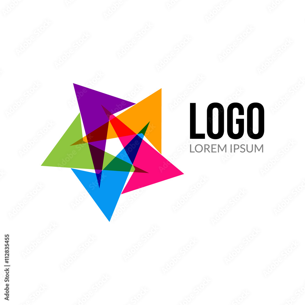 Aufkleber vector abstract logo template layout. abstract colorful creative sign or icon. design element.