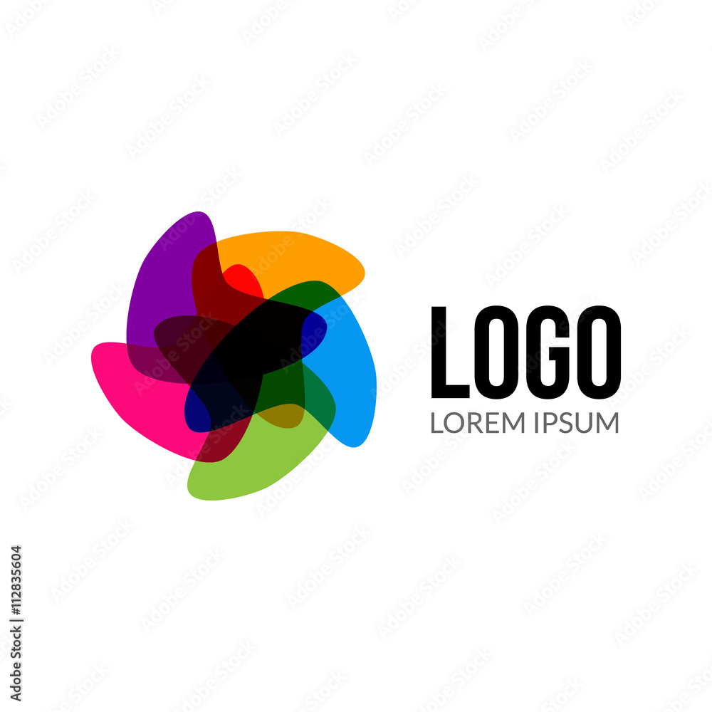 Aufkleber vector abstract logo template layout. abstract colorful creative sign or icon. design element.