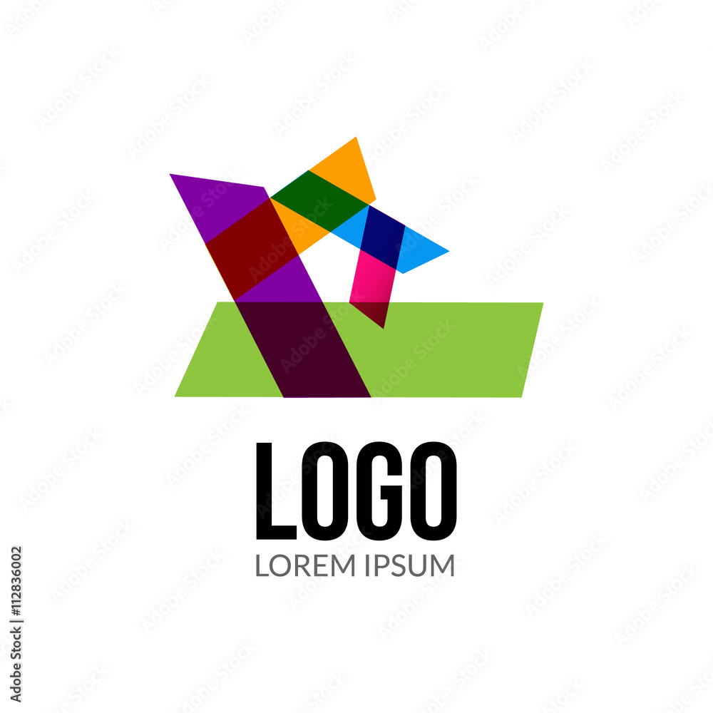Poster vector abstract logo template layout. abstract colorful creative sign or icon. design element.