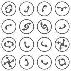 Set of abstract vector icons - activity arrows