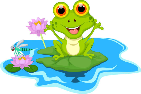 happy frog cartoon