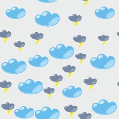 Cartoon clouds seamless pattern 634