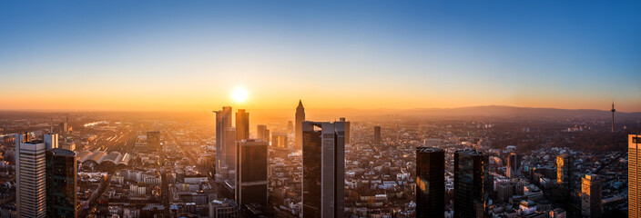 Frankfurt im Sonnenuntergang