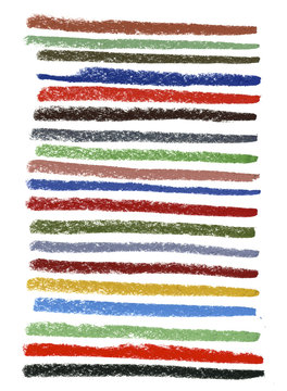 color smudged lines with pastel crayons