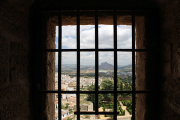 Peña de los Enamorados desde la Alcazaba de Antequera, Málaga