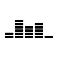 Sound wave equalizer icon. Vector illustration
