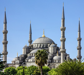 Fototapeta na wymiar Istanbul, Turkey. Blue mosque Sultanahmet