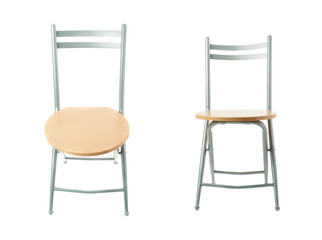 Set of Folding chair over isolated white background