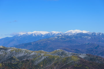 Southern Japan Alps view from Mt.Ena in Nagano and Gifu, Japan