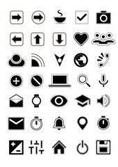 Flat icons, universal symbols