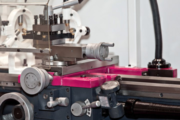 Lathe-milling equipment, metal processing device. Industrial background