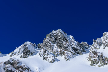 Mt.Hoken at the Central Japan Alps in winter in Nagano, Japan