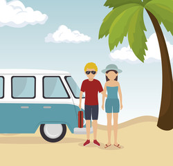 Fototapeta premium summer vacations design 