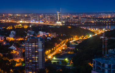 Night Kiev center, Ukraine
