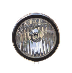 close up of a round led reflector