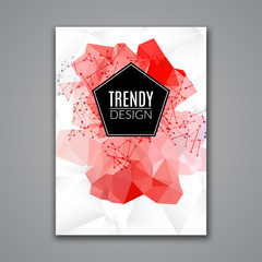 Cover Report Business Colorful Triangle Polygonal Geometric pattern Design Background, Cover Magazine, Brochure Book Cover Template, vector illustration
