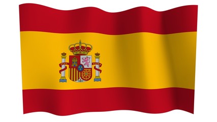 Spain flag. 3D illustration. 3D CG. High resolution.