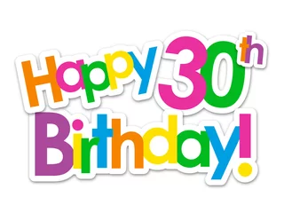 Foto op Plexiglas "HAPPY 30th BIRTHDAY" Card © Web Buttons Inc