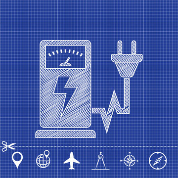 icon electrogas station