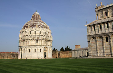 Baptistery of St Mary of Assumption cathedral in Piza, Italy