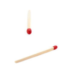 Set of Wooden match isolated over the white background