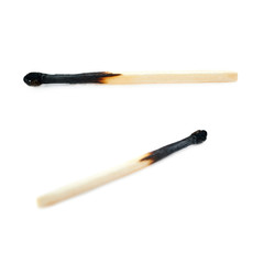 Set of Wooden match isolated over the white background
