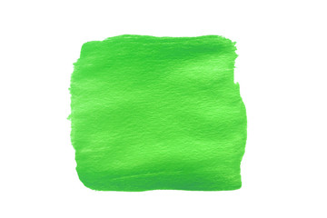 Fototapeta premium green paint smear stroke stain on white background