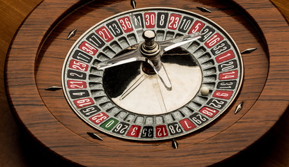Roulette con dettaglio pallina nel numero 9. 