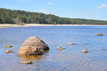 Ladoga lake at morning.