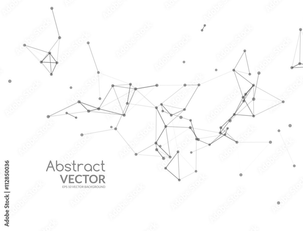 Poster abstract vector background. futuristic style card. background for business presentations. molecular 