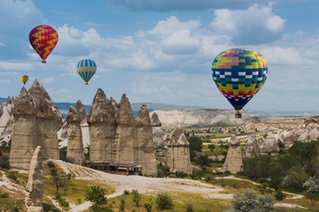 Air balloon over Love valley Cappadocia Turkey