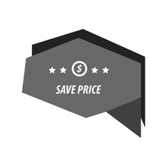 origami Label  black color