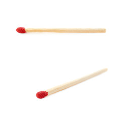 Set of Wooden match isolated over the white background